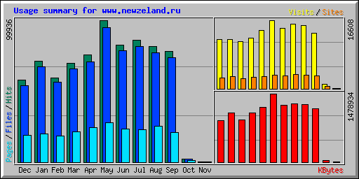 Usage summary for www.newzeland.ru